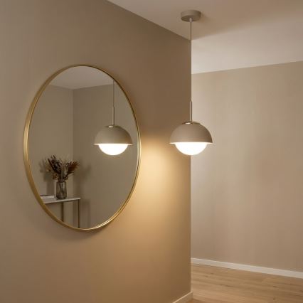 Brilagi - Pakabinama liustra ant laido 1xE27/60W/230V Ø 18 cm smėlinė/auksinė