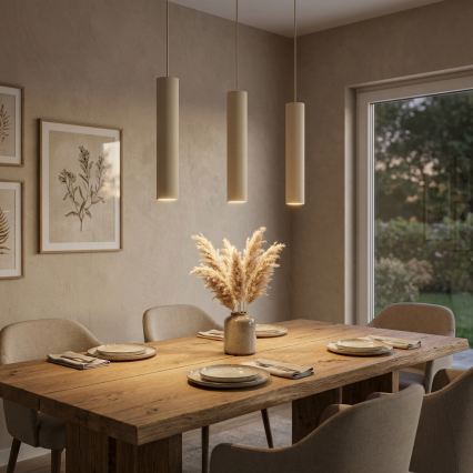 Brilagi - Pakabinama liustra ant laido 3xGU10/15W/230V smėlinė/auksinė