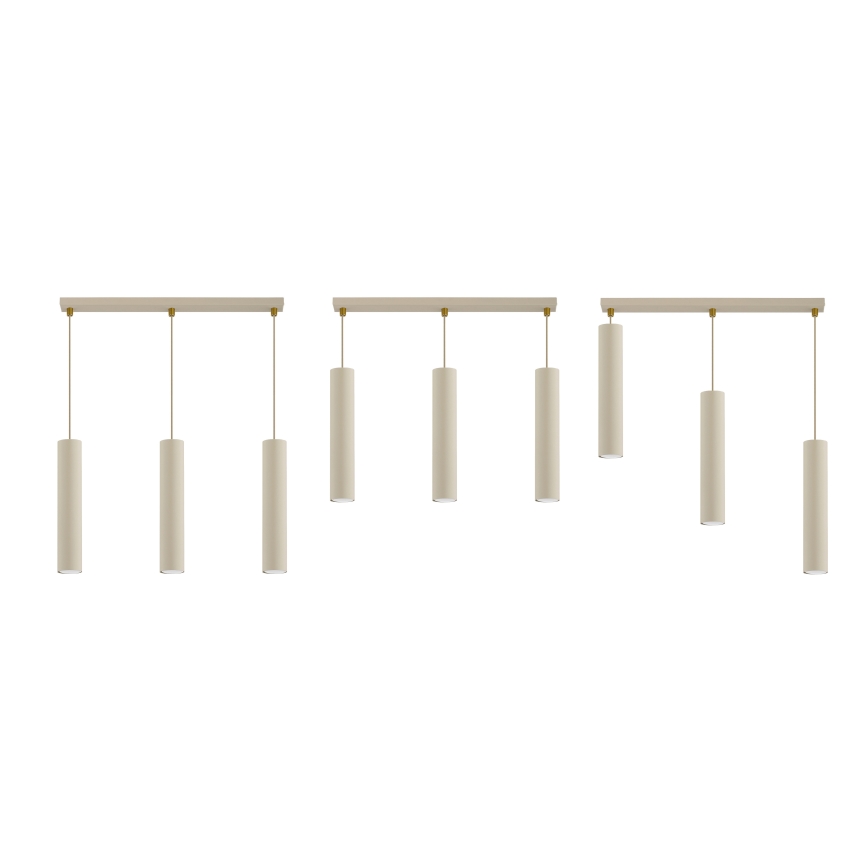 Brilagi - Pakabinama liustra ant laido 3xGU10/15W/230V smėlinė/auksinė