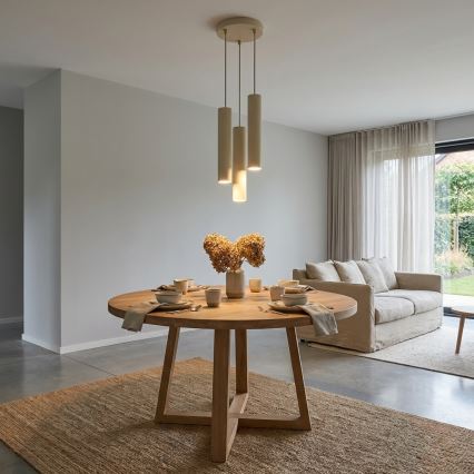 Brilagi - Pakabinama liustra ant laido 3xGU10/15W/230V smėlio/auksinė