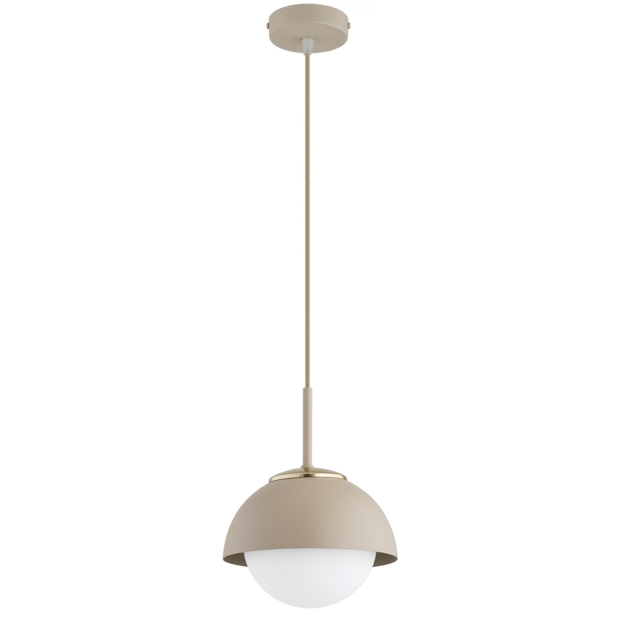 Brilagi - Pakabinama liustra ant laido COSMO 1xE27/60W/230V Ø 18 cm smėlinė/auksinė