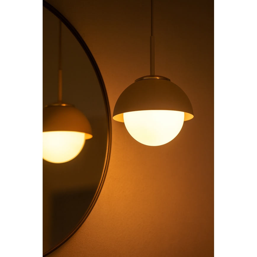 Brilagi - Pakabinama liustra ant laido COSMO 1xE27/60W/230V Ø 18 cm smėlinė/auksinė