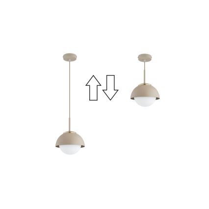 Brilagi - Pakabinama liustra ant laido COSMO 1xE27/60W/230V Ø 18 cm smėlinė/auksinė