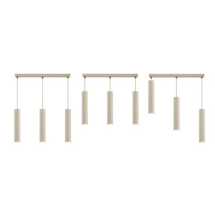 Brilagi - Pakabinama liustra ant laido TUBE 3xGU10/15W/230V smėlinė/auksinė