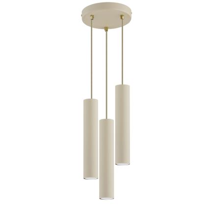 Brilagi - Pakabinama liustra ant laido TUBE 3xGU10/15W/230V smėlio/auksinė