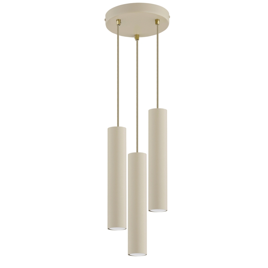 Brilagi - Pakabinama liustra ant laido TUBE 3xGU10/15W/230V smėlio/auksinė