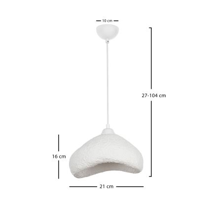Brilagi - Pakabinama liustra ant laido WABI SABI 1xE27/40W/230V skersmuo 30 cm balta