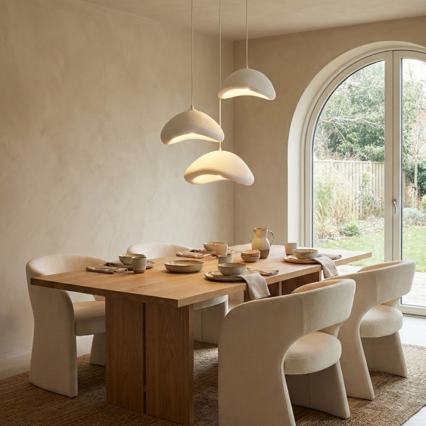 Brilagi - pakabinama liustra ant laido WABI SABI 3xE27/40W/230V, skersmuo 82 cm, balta