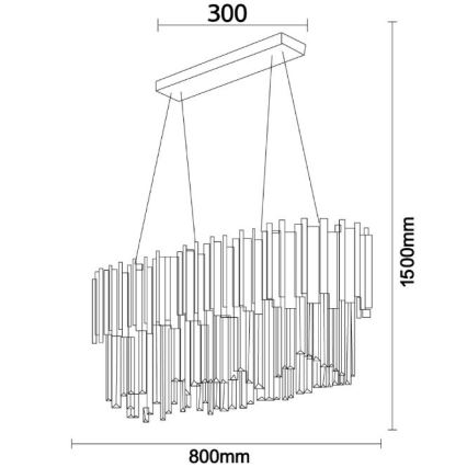 Brilagi - Pakabinama liustra PLAZA 10xE14/40W/230V