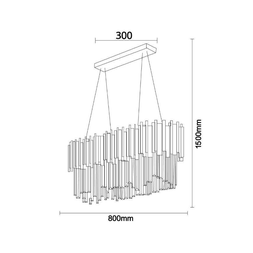 Brilagi - Pakabinama liustra PLAZA 10xE14/40W/230V