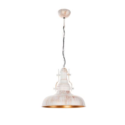 Brilagi - Pakabinama liustra PYRONIC ant grandinės, 1xE27/40W/230V, skersmuo 32 cm, kreminė/patina