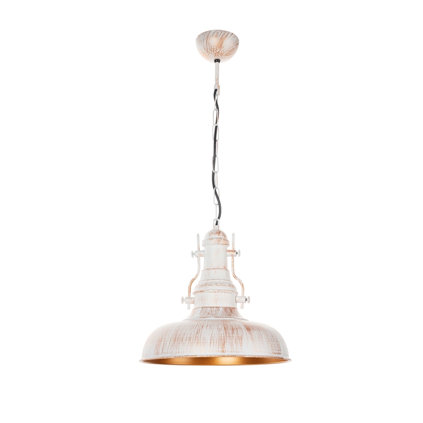 Brilagi - Pakabinama liustra PYRONIC ant grandinės, 1xE27/40W/230V, skersmuo 32 cm, kreminė/patina