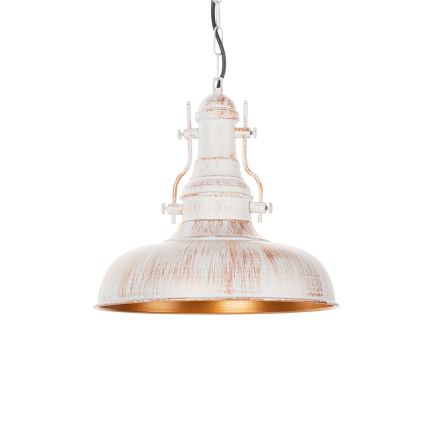 Brilagi - Pakabinama liustra PYRONIC ant grandinės, 1xE27/40W/230V, skersmuo 32 cm, kreminė/patina