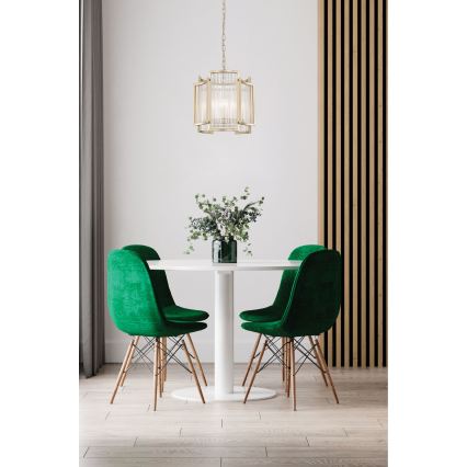 Brilagi – pakabinama liustra RAMOS ant grandinės 3xE14/60W/230V, auksinės spalvos