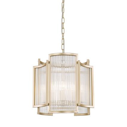 Brilagi – pakabinama liustra RAMOS ant grandinės 3xE14/60W/230V, auksinės spalvos