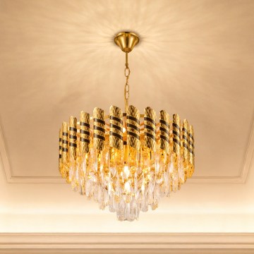 Brilagi - pakabinama liustra su grandine CRISTAL 5xE14/40W/230V skersmuo 38 cm