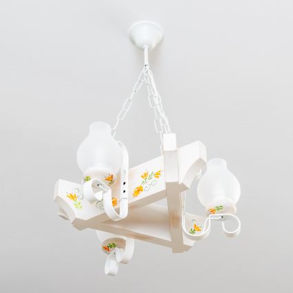 Brilagi - Pakabinama liustra su grandine QUEEN 3xE14/40W/230V bukas/kreminė