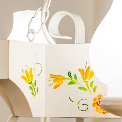 Brilagi - Pakabinama liustra su grandine QUEEN 3xE14/40W/230V bukas/kreminė