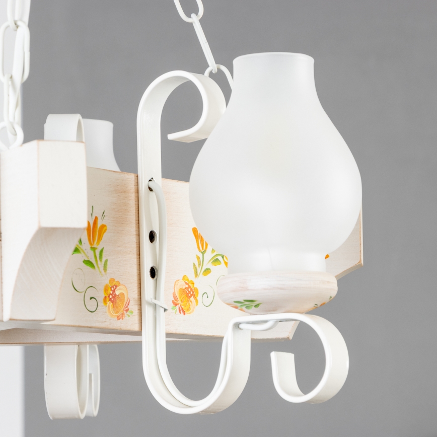 Brilagi - Pakabinama liustra su grandine QUEEN 3xE14/40W/230V bukas/kreminė