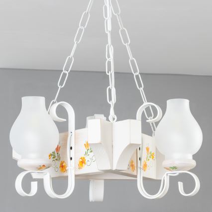 Brilagi - Pakabinama liustra su grandine QUEEN 3xE14/40W/230V bukas/kreminė