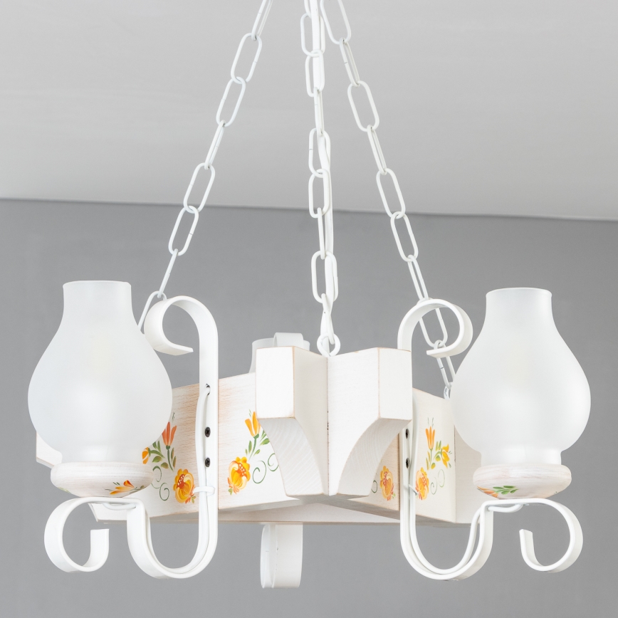 Brilagi - Pakabinama liustra su grandine QUEEN 3xE14/40W/230V bukas/kreminė