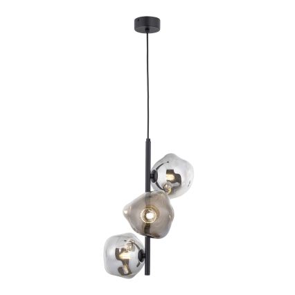 Brilagi - Pakabinama liustra su laidu VULCANO 3xG9/8W/230V juoda/dūminė juoda