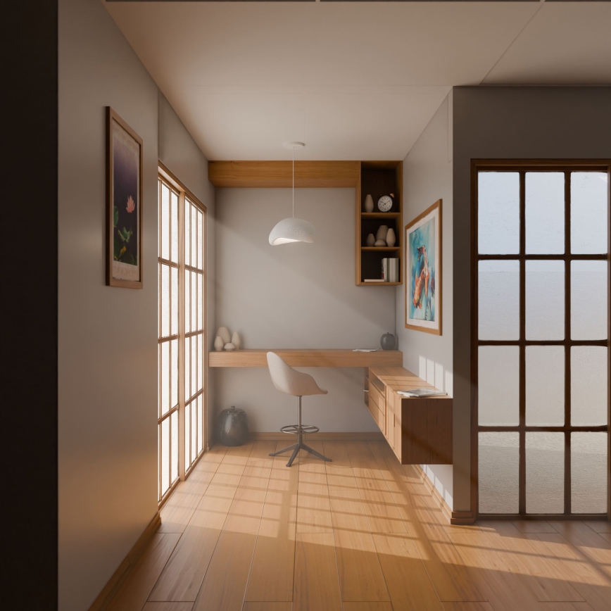 Brilagi - Pakabinama liustra su laidu WABI SABI 1xE27/40W/230V balta