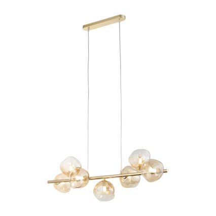 Brilagi - Pakabinama liustra VULCANO ant troselio 7xG9/8W/230V auksinė/dūminė smėlinė