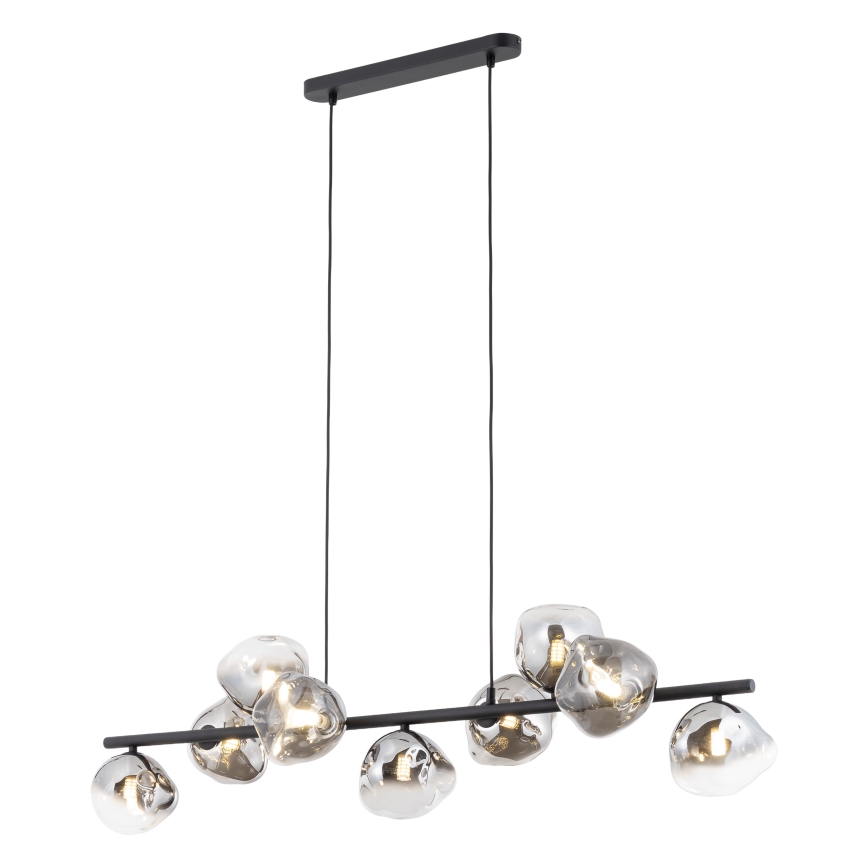 Brilagi - Pakabinama liustra VULCANO su laidu 9xG9/8W/230V juoda/dūminė juoda