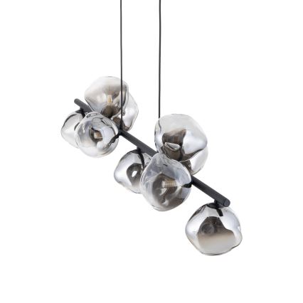 Brilagi - Pakabinama liustra VULCANO su laidu 9xG9/8W/230V juoda/dūminė juoda
