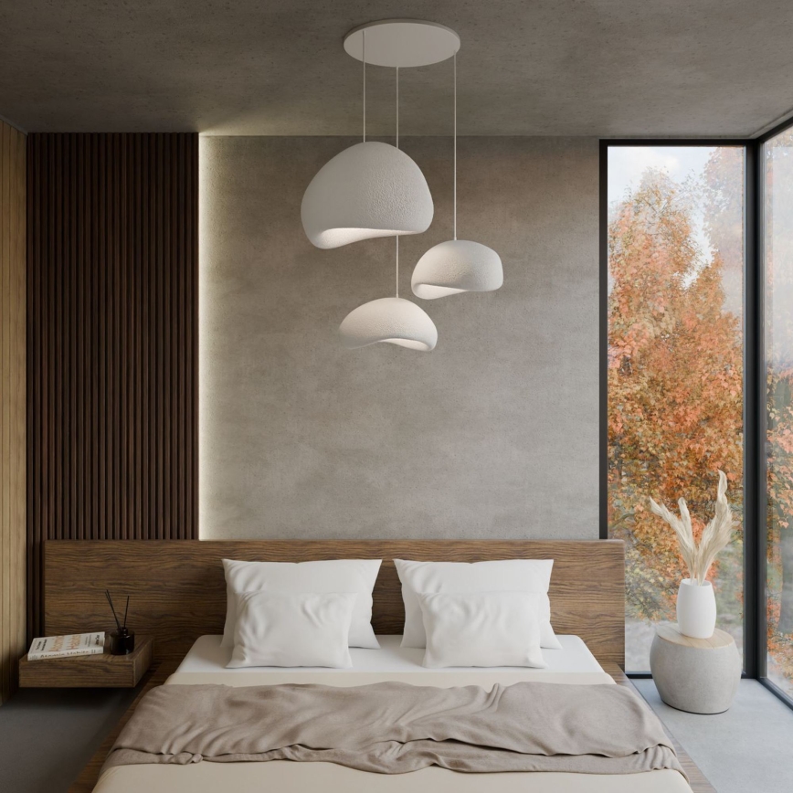 Brilagi - Pakabinama liustra WABI SABI 3xE27/40W/230V Ø 76 cm, balta