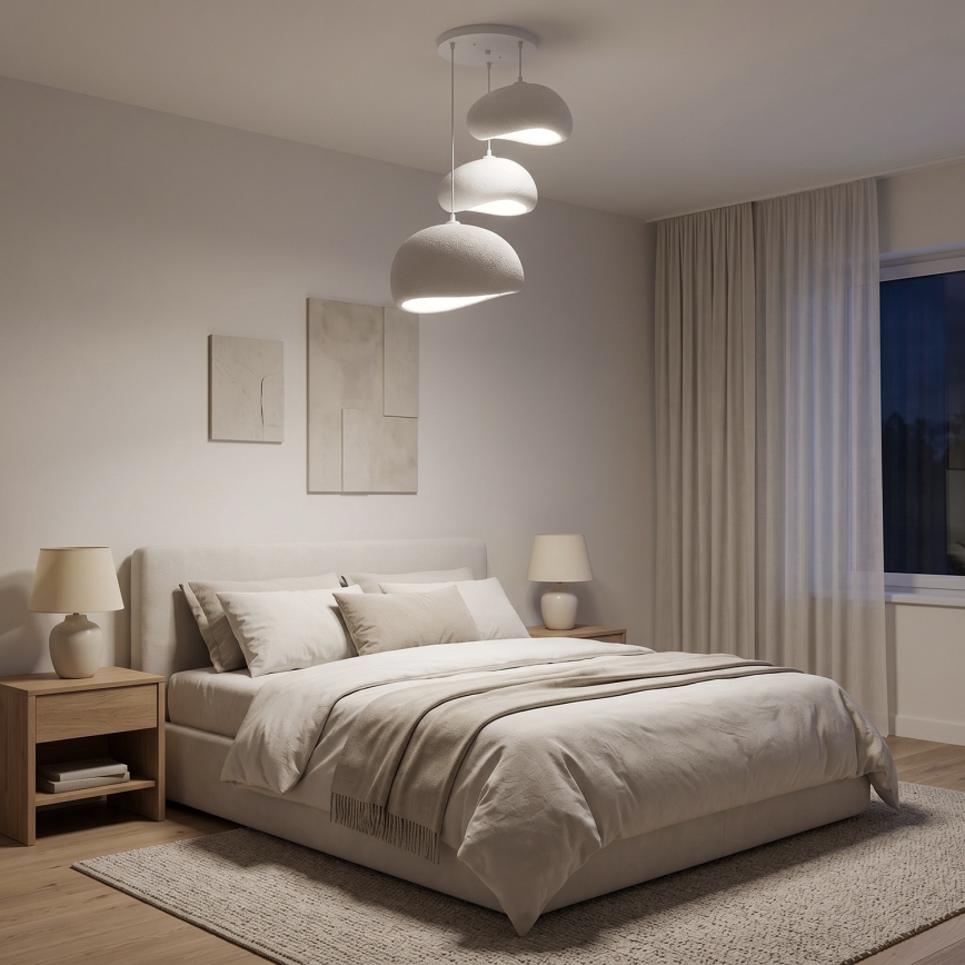 Brilagi - Pakabinama liustra WABI SABI 3xE27/40W/230V Ø 76 cm, balta