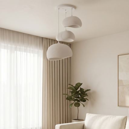 Brilagi - Pakabinama liustra WABI SABI 3xE27/40W/230V Ø 76 cm, balta
