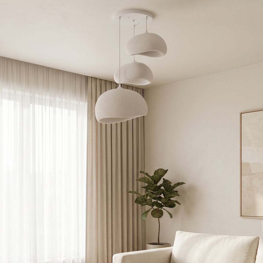 Brilagi - Pakabinama liustra WABI SABI 3xE27/40W/230V Ø 76 cm, balta