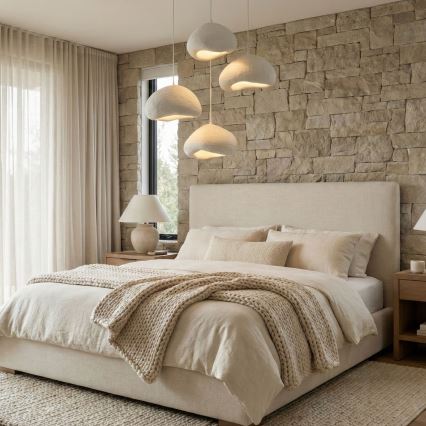 Brilagi - pakabinama liustra WABI SABI 4xE27/40W/230V, skersmuo 95 cm, balta