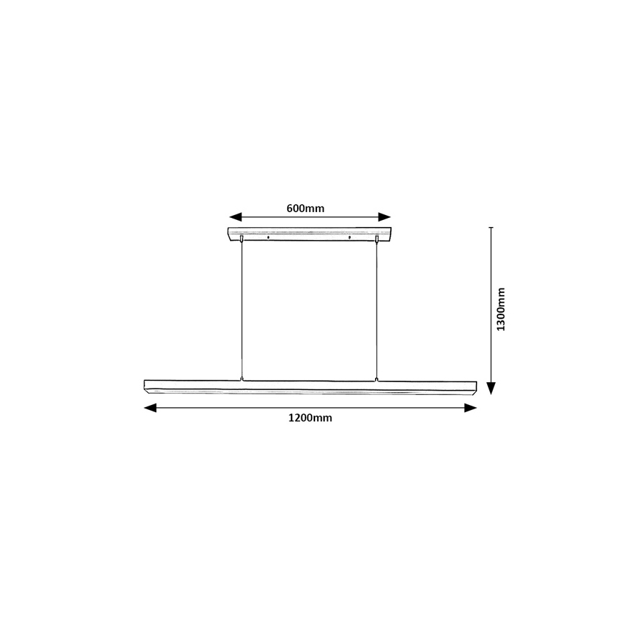 Brilagi - pakabinamas LED šviestuvas ant laido AXIS LED/30W/230V 120 cm juodas