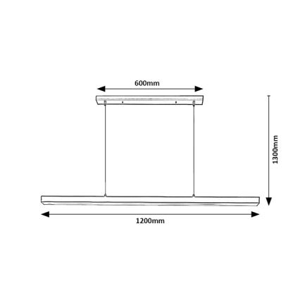 Brilagi - pakabinamas LED šviestuvas ant laido PAXIS LED/30W/230V 120 cm juodas