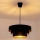 Brilagi - Pakabinamas liustras LUNETA ant laido 1xE27/60W/230V Ø 40 cm juoda/auksinė