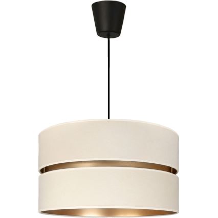 Brilagi - pakabinamas liustras su laidu DUO-DUO 1xE27/60W/230V Ø 40 cm kreminė/auksinė