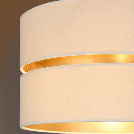 Brilagi - pakabinamas liustras su laidu DUO-DUO 1xE27/60W/230V Ø 40 cm kreminė/auksinė