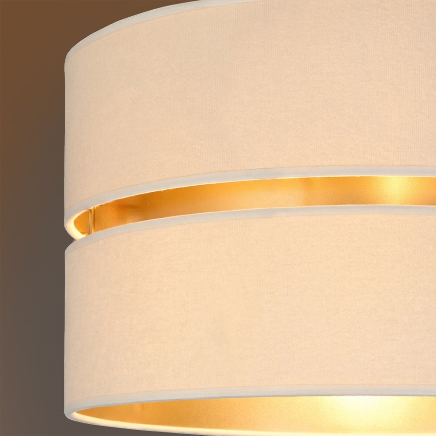 Brilagi - pakabinamas liustras su laidu DUO-DUO 1xE27/60W/230V Ø 40 cm kreminė/auksinė