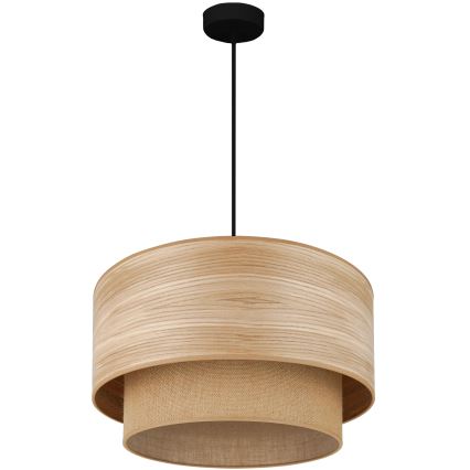 Brilagi - Pakabinamas šviestuvas ant laido MONTANA BOHO 1xE27/15W/230V skersmuo 45 cm ruda/juoda