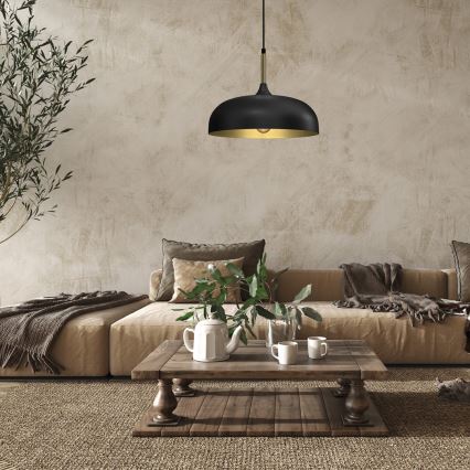 Brilagi - Pakabinamas sietynas ABRAHAM 1xE27/60W/230V diametras 35 cm juoda