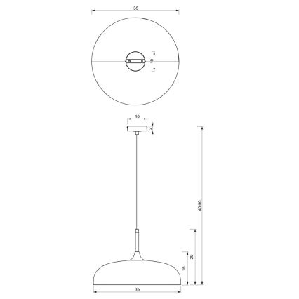 Brilagi - Pakabinamas sietynas ABRAHAM 1xE27/60W/230V diametras 35 cm žalia