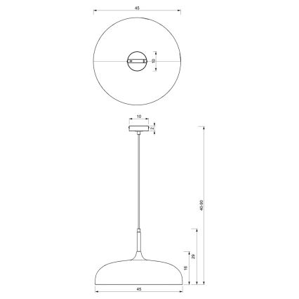 Brilagi - Pakabinamas sietynas ABRAHAM 1xE27/60W/230V diametras 45 cm žalia