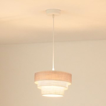 Brilagi - Pakabinamas sietynas ALASKA LUNETA 1xE27/15W/230V diametras 25 cm pilka/kreminė