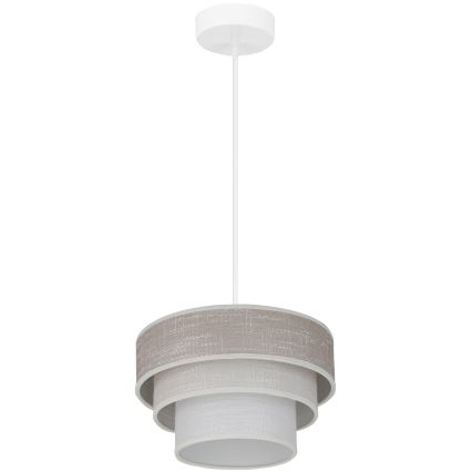 Brilagi - Pakabinamas sietynas ALASKA LUNETA 1xE27/15W/230V diametras 25 cm pilka/kreminė