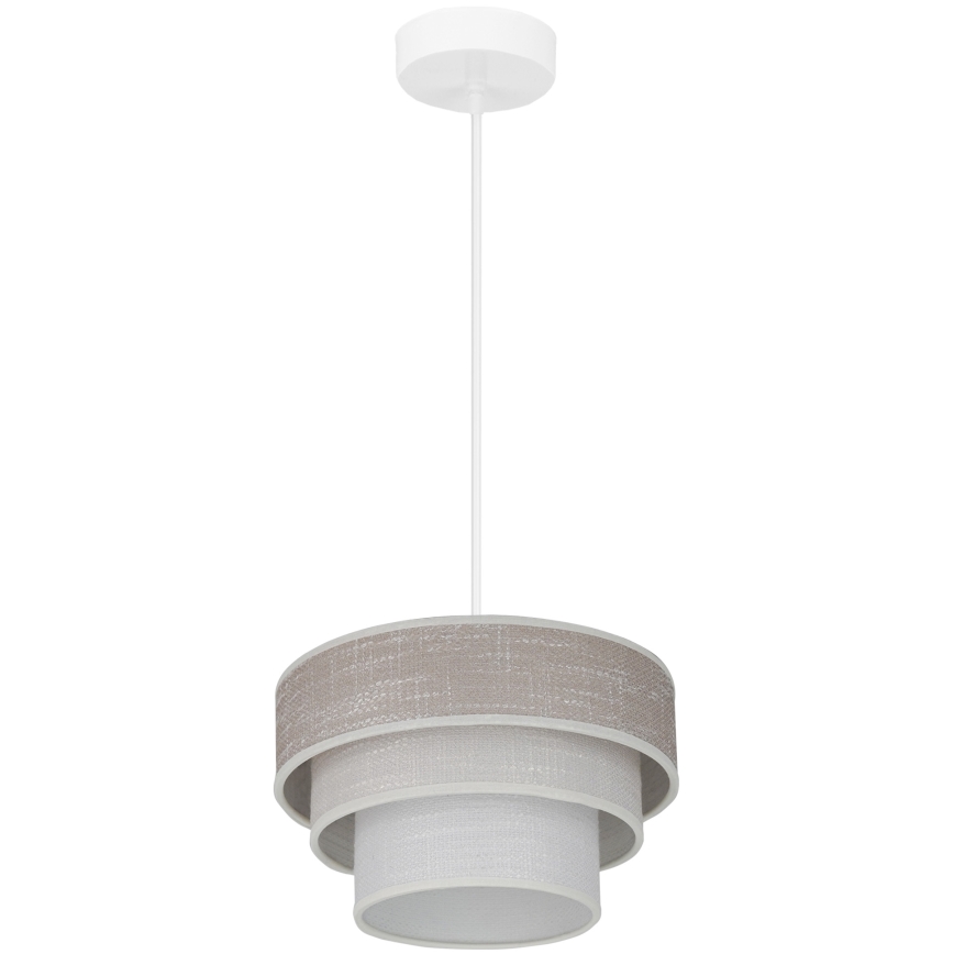 Brilagi - Pakabinamas sietynas ALASKA LUNETA 1xE27/15W/230V diametras 25 cm pilka/kreminė