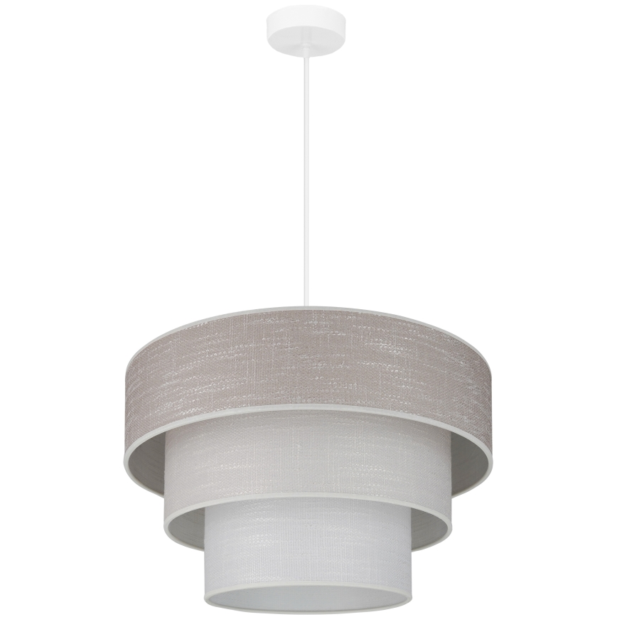 Brilagi - Pakabinamas sietynas ALASKA LUNETA 1xE27/15W/230V diametras 45 cm pilka/kreminė