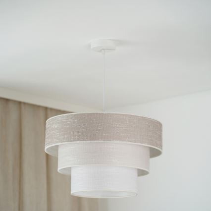 Brilagi - Pakabinamas sietynas ALASKA LUNETA 1xE27/15W/230V diametras 45 cm pilka/kreminė